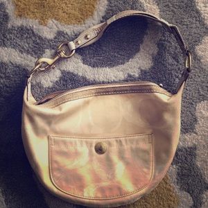Gold Coach Hobo Bag